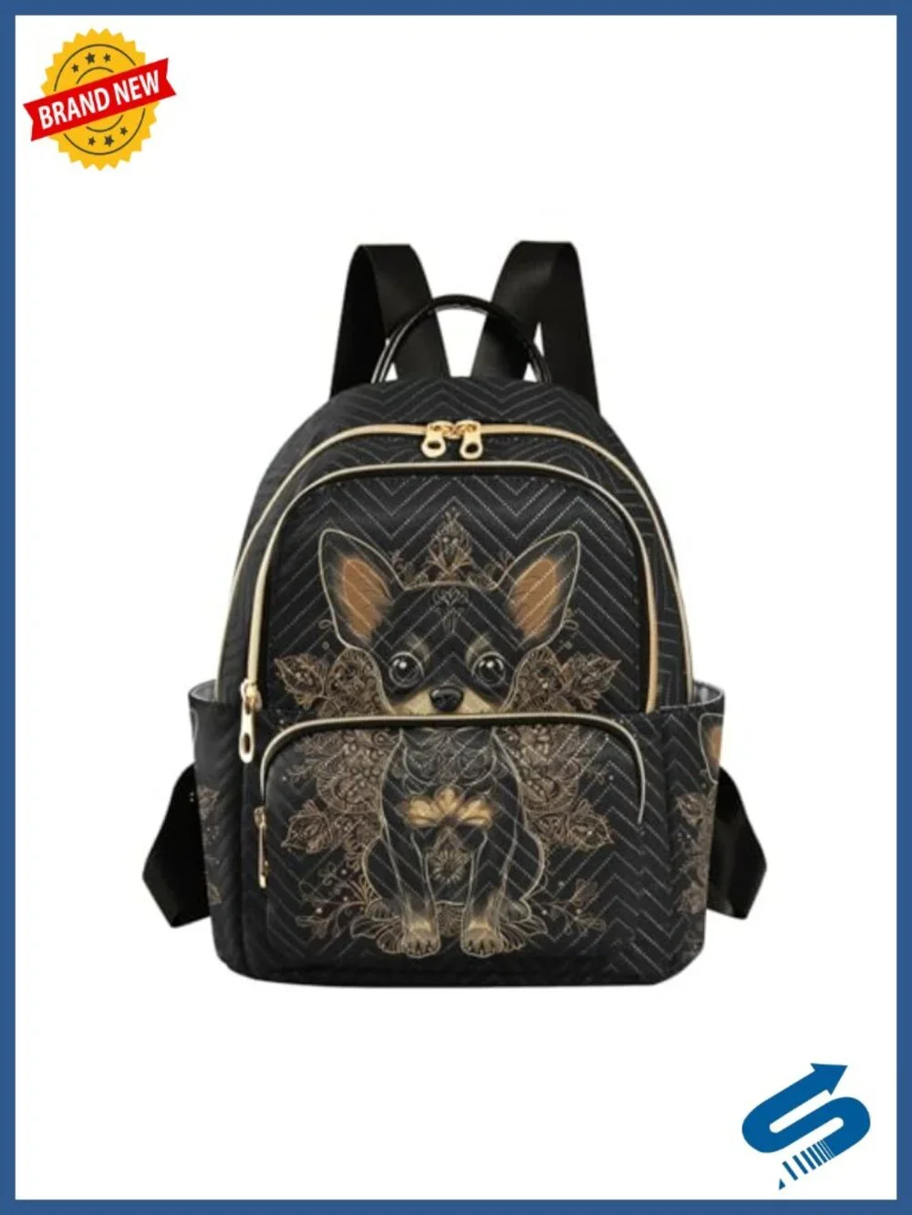 Chihuahua Backpack Purse Women Mini Backpack Lightweight Travel Shoulder Bag